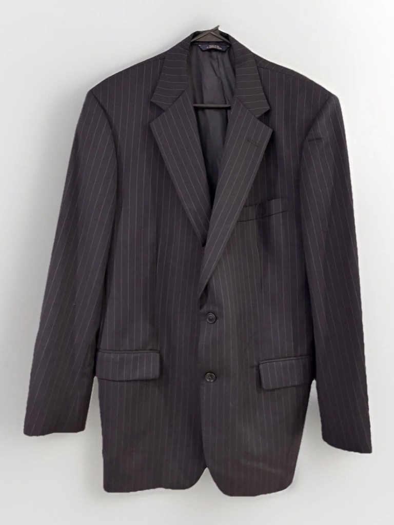 Brooks Brothers 1818 Madison Men's Navy Pinstripe Wool Worsted Suit 42l/36w